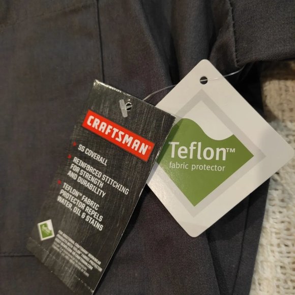 Vintage Sears Craftsman Coveralls Work Leisure Teflon Gray Men's Size XL New NWT - Picture 4 of 4